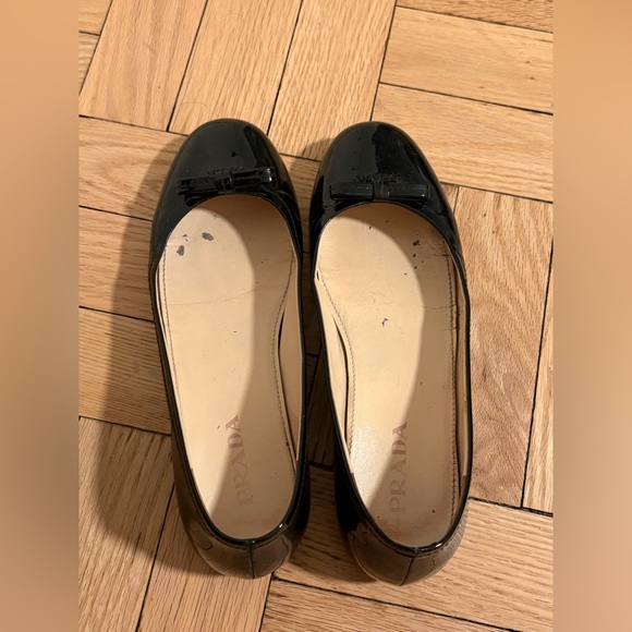 Prada Shoes - Preloved Patent Leather Prada Flats